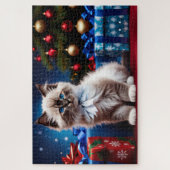 Ragdoll Kitten Christmas Present Puzzle (Vertikal)
