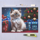 Ragdoll Kitten Christmas Present Seidenpapier (Handwerk)
