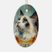 Ragdoll Kitten Keramik Ornament (Rechts)