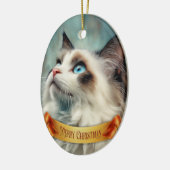 Ragdoll Kitten Keramik Ornament (Links)