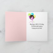 Ragdoll Kitten mit 50. Geburtstagsballon Karte (Innenseite)