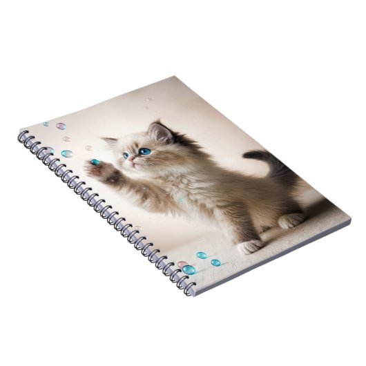 Ragdoll Kitten mit Seifenblasen Notizblock (Rechte Seite)