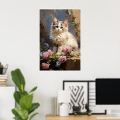 Ragdoll kitten Portrait mit Blume Poster (Heimbüro)
