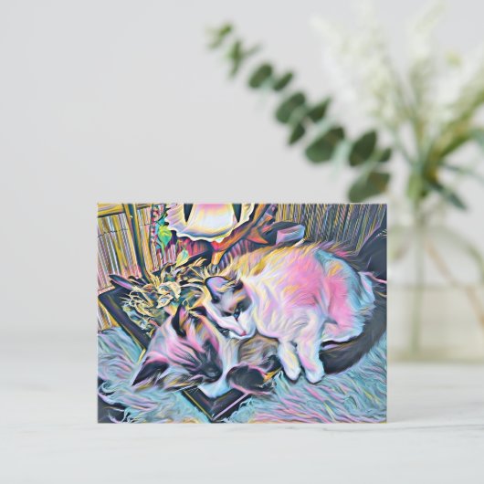 Ragdoll Kittens Postkarte (Stehend Vorderseite)