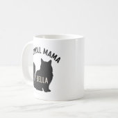 Ragdoll Mama Cat Silhouette Personalized Name Kaffeetasse (Vorderseite Links)