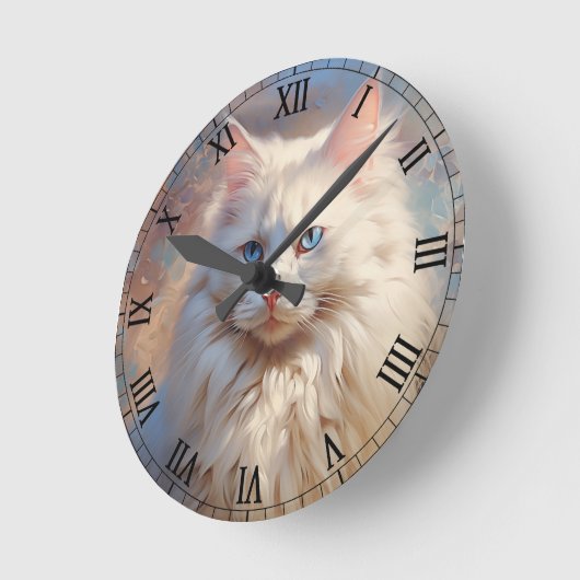 Ragdoll Runde Wanduhr (Winkel)