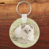 Ragdoll Schlüsselanhänger grün (Vorderseite)