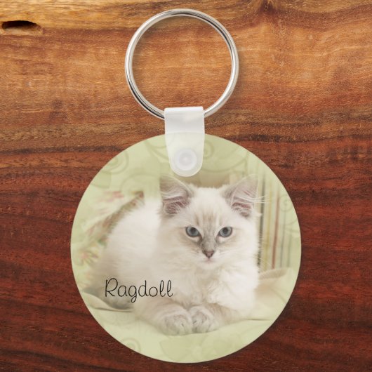 Ragdoll Schlüsselanhänger grün (Vorderseite)