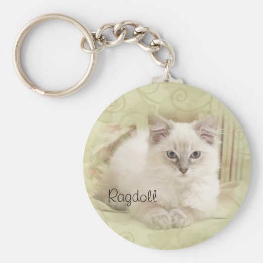 Ragdoll Schlüsselanhänger grün (Vorne)