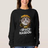 Ragdoll Space Astronaut Cat Mama Sweatshirt (Vorderseite)