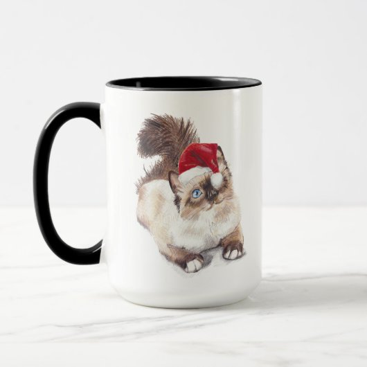 Ragdoll Weihnachts-Tasse von Artist GV Hemmings Tasse (Links)