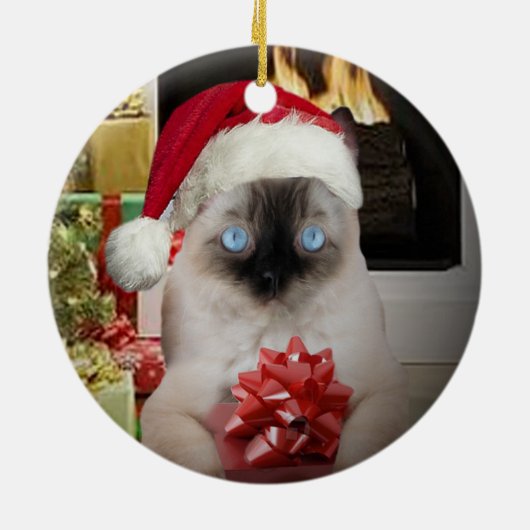 Ragdoll Weihnachtsdekoration Keramikornament (Hinten)