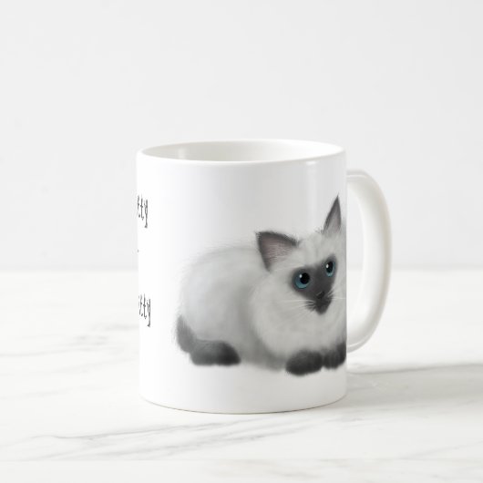 Ragdoll Zeichnen Kaffeetasse (VorderseiteRechts)