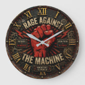 Rage Against the Machine Protest Art Große Wanduhr (Vorderseite)