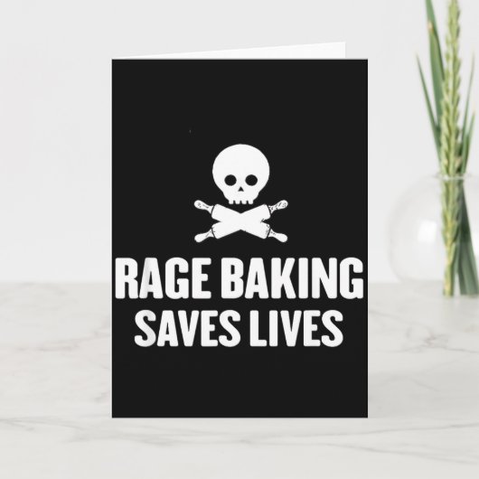Rage Backen rettet Live-Schädel lustiger Bäcker Ko Karte (Vorderseite)