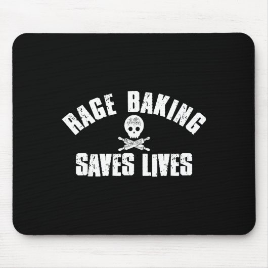 Rage-Backen rettet Live-Schädel lustiger Bäcker Ko Mousepad (Vorne)
