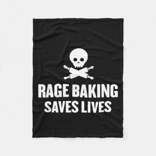 Rage Backen rettet Live Schädelfunny Bäcker Koch C Fleecedecke (Vorderseite)