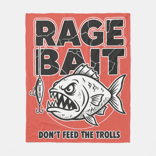 Rage Bait, Don’t Feed The Trolls Fleecedecke (Vorderseite)