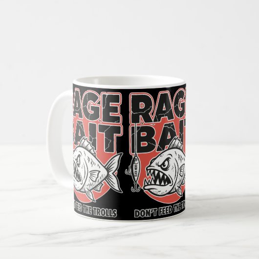 Rage Bait, Don’t Feed The Trolls Kaffeetasse (Vorderseite Links)