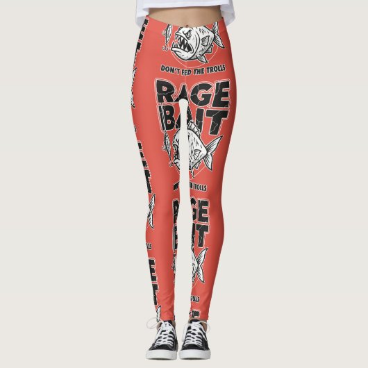 Rage Bait, Don’t Feed The Trolls Leggings (Vorderseite)