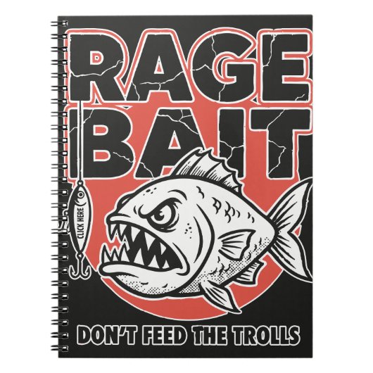 Rage Bait, Don’t Feed The Trolls Notizblock (Vorderseite)