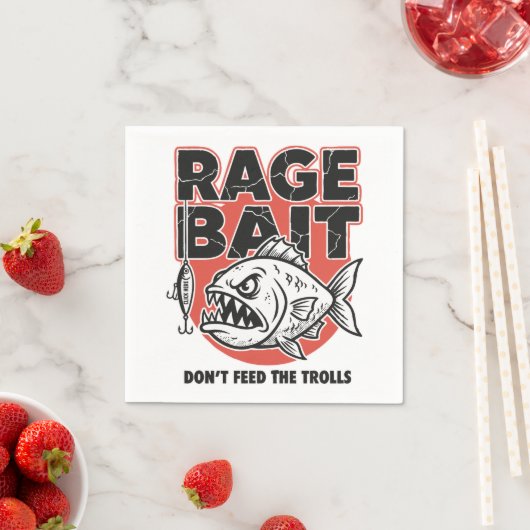 Rage Bait, Don’t Feed The Trolls Serviette (Beispiel)