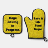 Rage Baking Oven Mitt and Pot Holder Set (Vorderseite)
