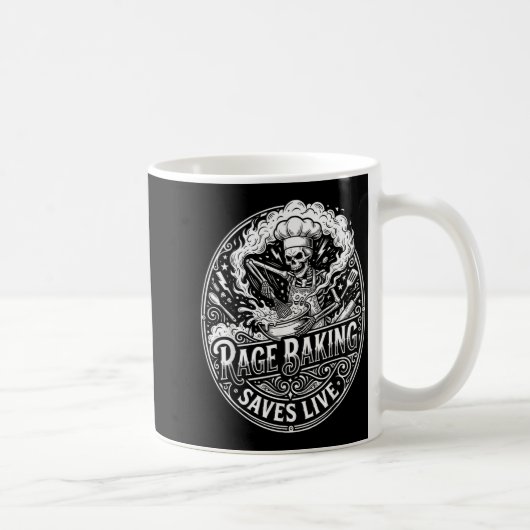 Rage Baking rettet Live Funny Chaos Kitchen Kaffeetasse (Rechts)