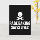 Rage Baking rettet Live-Schädel lustiger Bäcker Ko Karte (Gelbe Blume)