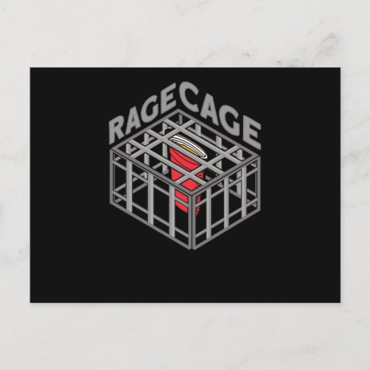 Rage Cage Drink Alcohol Party Drinking Game Postkarte (Vorderseite)