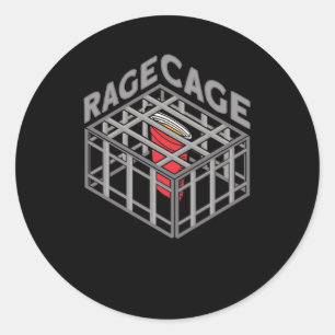 Rage Cage Drink Alcohol Party Drinking Game Runder Aufkleber