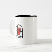 Rage Cage Funny Drinks Drinks Spiele trinken Zweifarbige Tasse (Vorderseite Links)