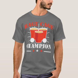 Rage Cage Trinkspiel Bierfest Party Roter Becher T-Shirt