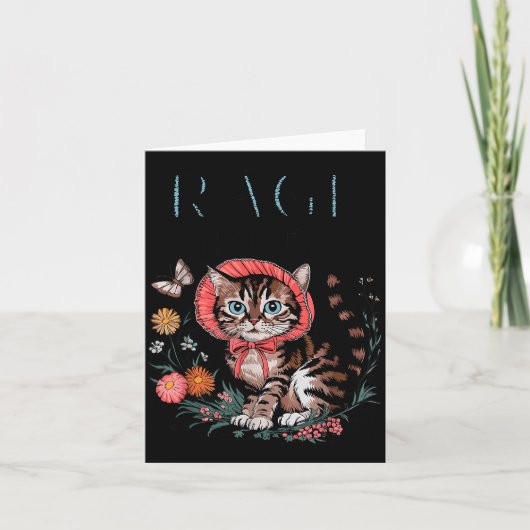 Rage Consumes Me Funny Cat Meme Karte (Vorderseite)