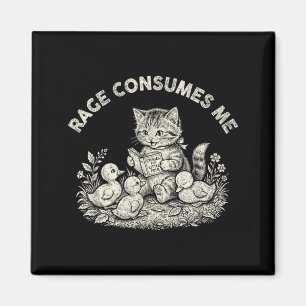 Rage Consumes Me Katze Blume Süße Katze Lustiges M Magnet