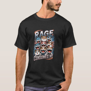 Rage Consumes Me Katzen Gesichter T-Shirt