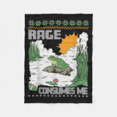Rage Consumes Me Ugly Christmas Sweaters Funny Fro Fleecedecke (Vorderseite)