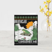 Rage Consumes Me Ugly Christmas Sweaters Funny Fro Karte (Gelbe Blume)