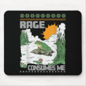 Rage Consumes Me Ugly Christmas Sweaters Funny Fro Mousepad (Vorne)