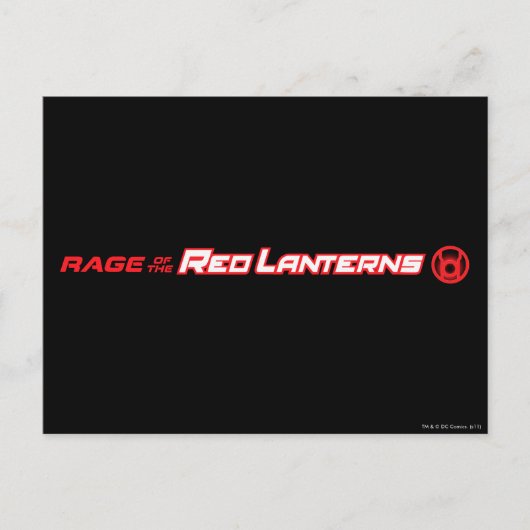 Rage der roten Lanterns Postkarte (Vorderseite)