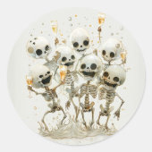 Rage einige Knochen! Spielerisches erwachsenes Hal Runder Aufkleber (Vorderseite)