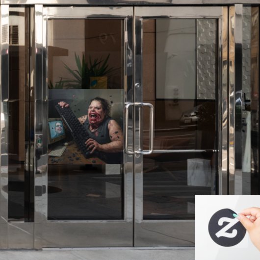 Rage Error: System Failure - Ctrl Alt Delirium Fensteraufkleber (Büro Tür)