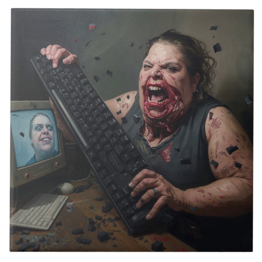 Rage Error: System Failure - Ctrl Alt Delirium Fliese (Vorderseite)