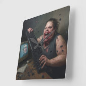Rage Error: System Failure - Ctrl Alt Delirium Quadratische Wanduhr (Winkel)