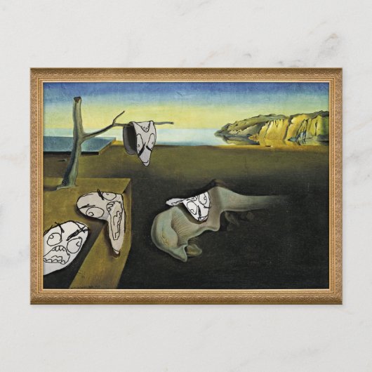 Rage Face Meme Comic Art Malerei Postkarte (Vorderseite)