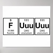 Rage Fuuuu Periodic Table Element Symbols Poster (Vorne)