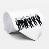 Rage Gang Bottom Tip Design Tie Krawatte (Gerollt)