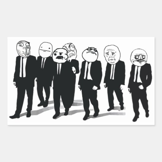 Rage Gang Rectangle Stickers (Vorderseite)