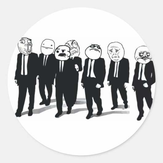 Rage Gang Round Stickers (Vorderseite)