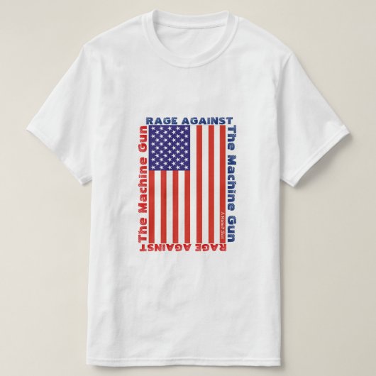 Rage gegen den Maschinengewehr - ein MisterP-Shirt T-Shirt (Design vorne)